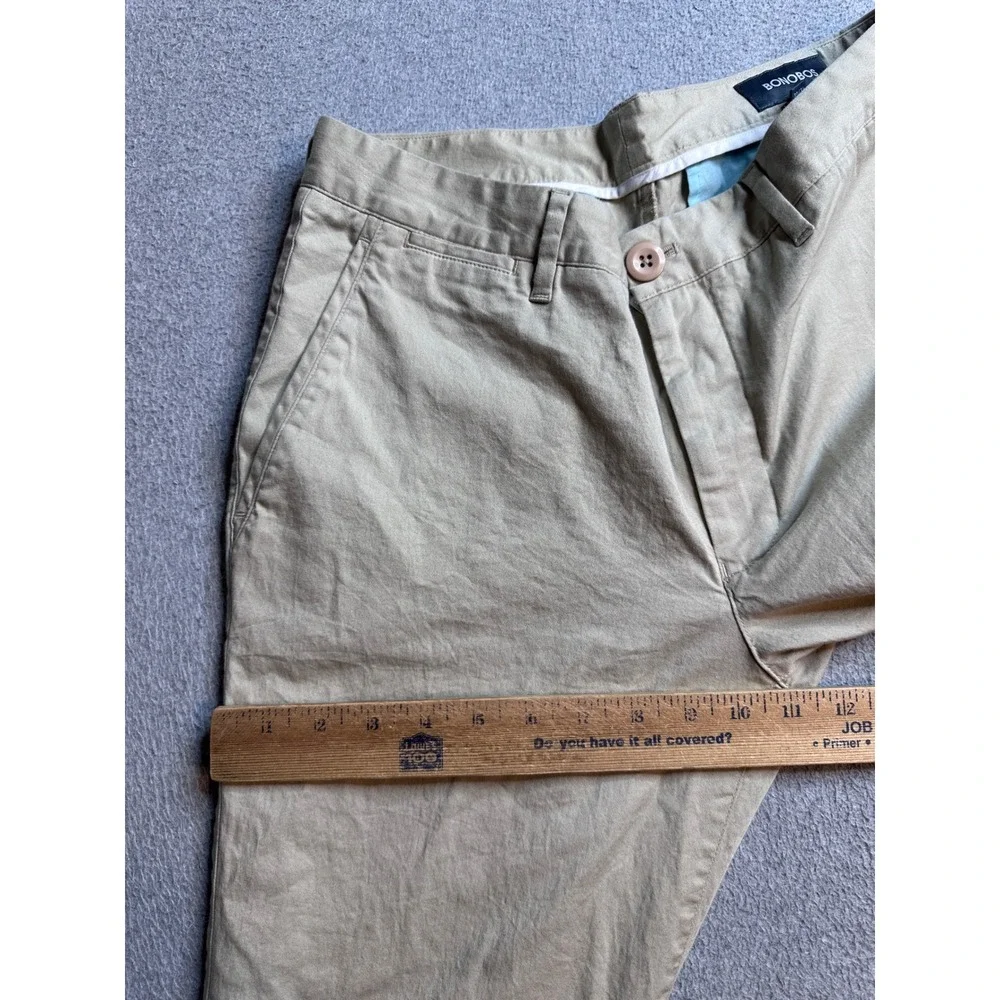 Bonobos Pants Mens 31x30 (31x28) Chino Tan Khaki Stretch Cotton Casual Classic
